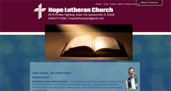 Desktop Screenshot of hopelutheranjax.org